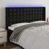 VidaXL LED Headboard Bedroom Furniture Double Bed Accessory Head of Bed Frame Interior Black 3124150