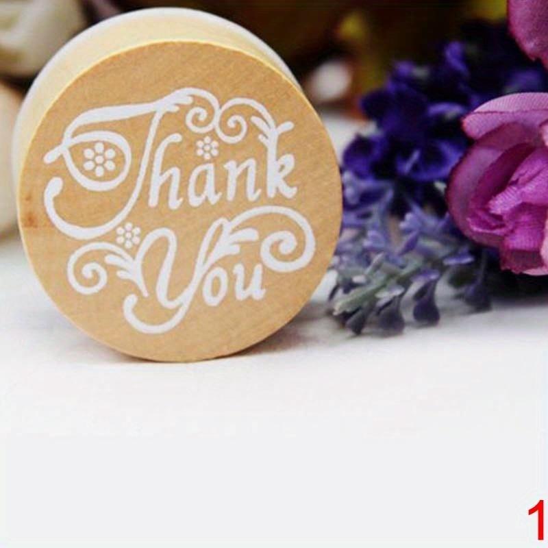 Популярный почерк, пожелания, настроения, деревянная резиновая круглая марка с цветочным рисунком, выберите слово