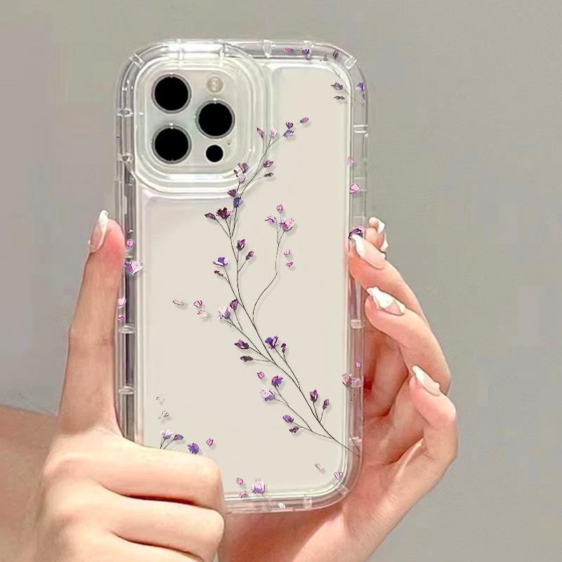 Чехол для телефона Flower для iPhone 16 Pro Max, чехол для iPhone 11 14 13 12 15 Pro Max 8 7 Plus XR XS X SE, прозрачный противоударный чехол