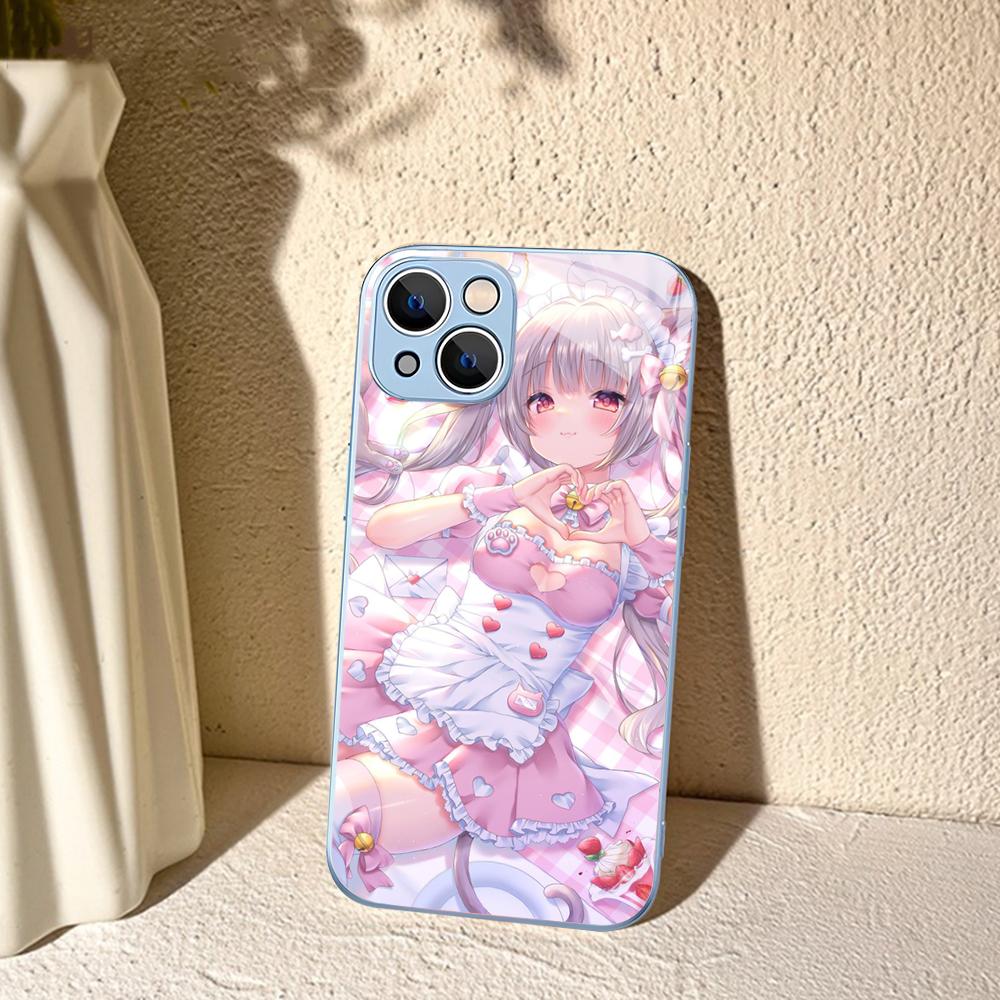 Чехол для телефона Nekopara Chocola Vanilla для iPhone 14 13 12 Mini 11 Pro XS Max X XR 14 Plus Закаленное стекло