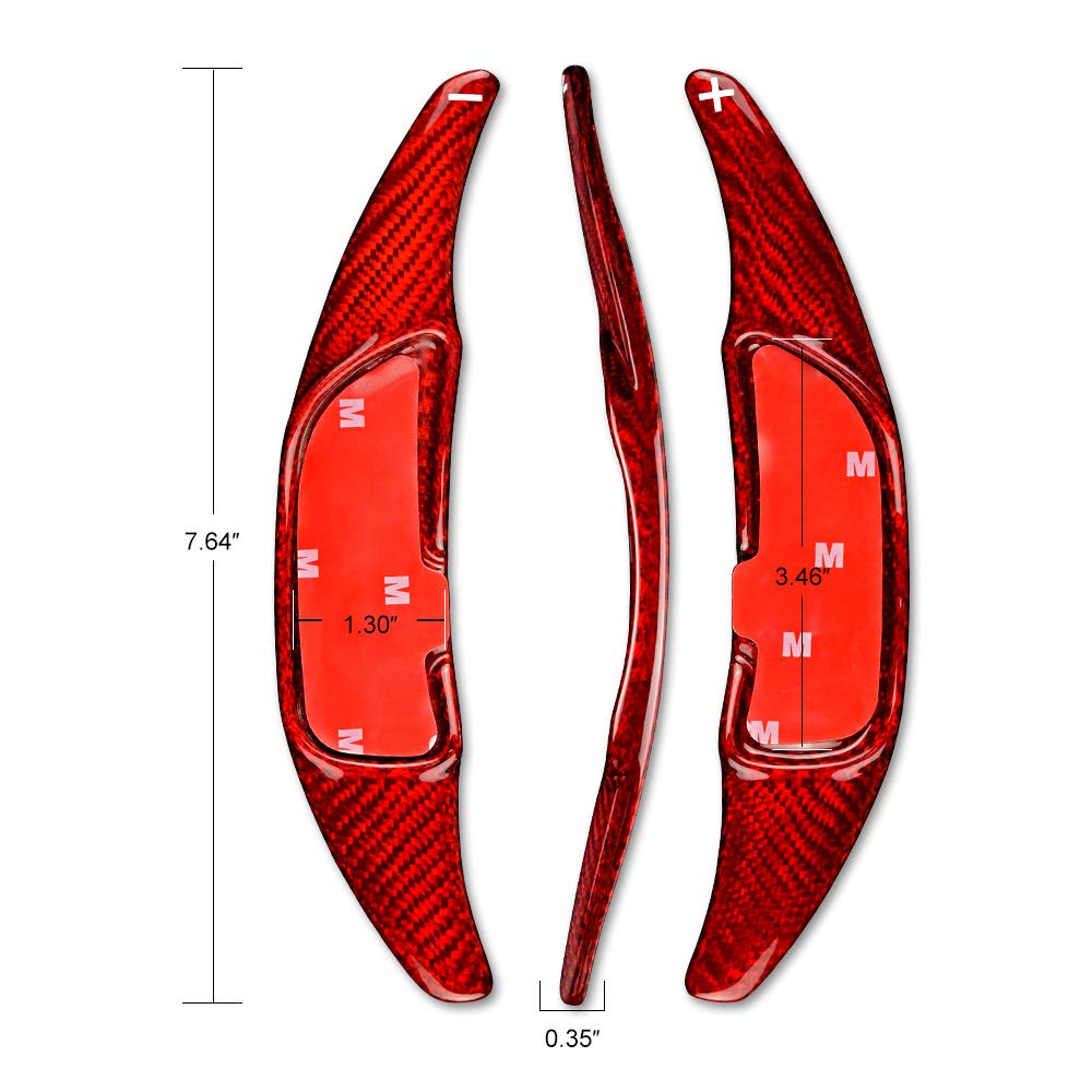 AIRSPEED Carbon Fiber Steering Wheel Paddle Shifter Extension Cover Shift Paddle Interior Trim Accessories