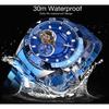 T-winner Men's Fashion Casual Hollow Mechanical Movement Automatic Mechanical Watch