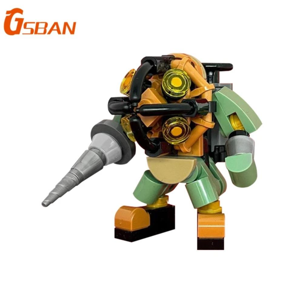 GSBAN MOC Игровой Мех Большой Папа Роботы Мех 76 ШТ Кубики Строительные Блоки Игрушки для детей Образовательная Игрушка Подарок для Мальчиков