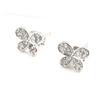 Les Trésors De Lily [I9836] - White 'Butterflies' Silver Earrings