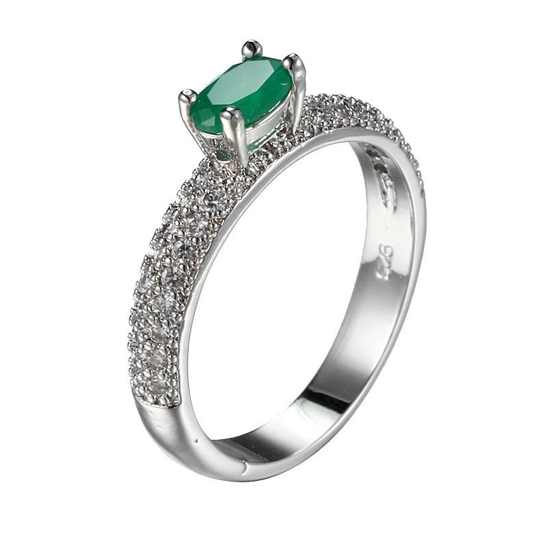 Weddings/bride Red Large CZ Stone Jewelry 925 Sterling Plata Rings Charming Lady Nice Party Ring Size 7-9 Anillos Mujer