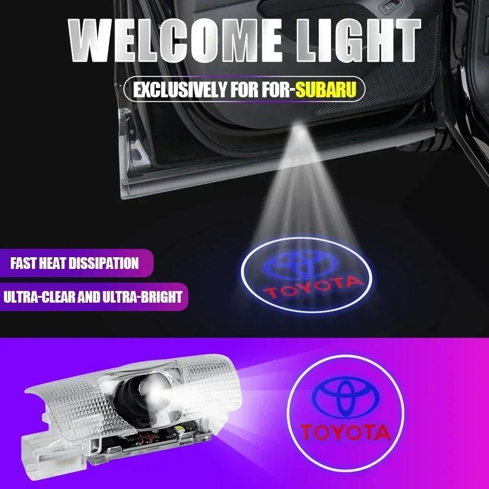 Toyota 2026 New Hub Caps 2PCS Car LED Welcome Lamp with Toyota Logo Door Ghost Shadow Light Laser Projector Car Sticker
