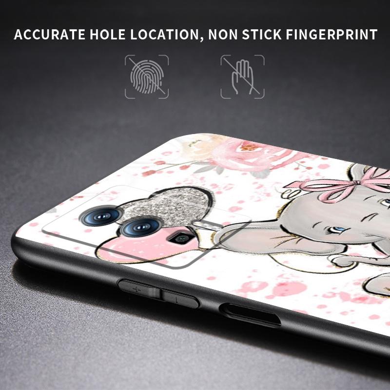 Cute Dumbo Cartoon For Xiaomi Redmi 9A 9C 9AT 10C 9 9T 10 12C 13C 8 12 K60 A1 K50 K40 5G Black Back Phone Case