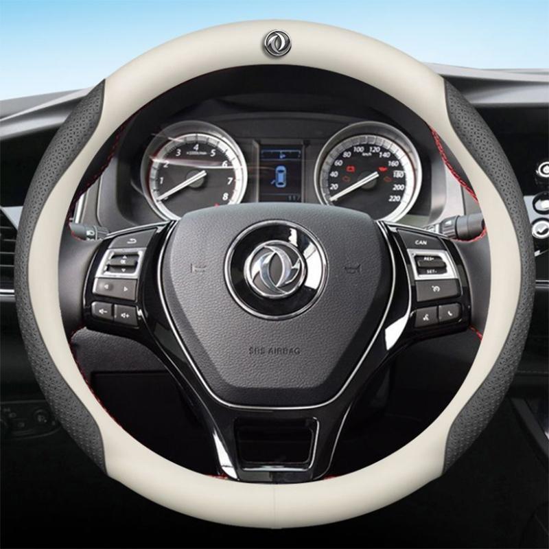 Leather Car Steering Wheel Cover for DFSK Dongfeng GLORY 580 S560 IX5 500 2017- 38cm Non-slip Auto interior Accessories