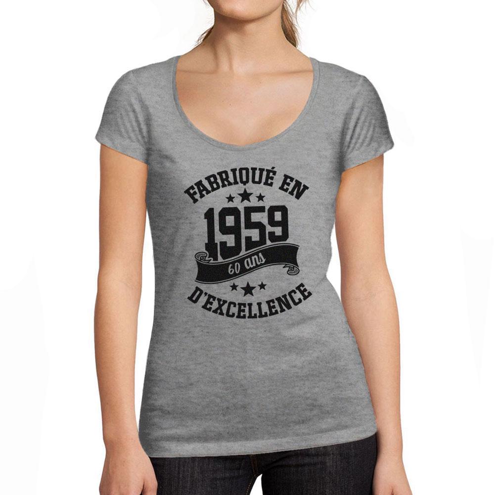 Ultrabasic Tee-Shirt Femme Col Rond Decollete Fabrique En 1959, 60 Ans D Etre Genial T-Shirt