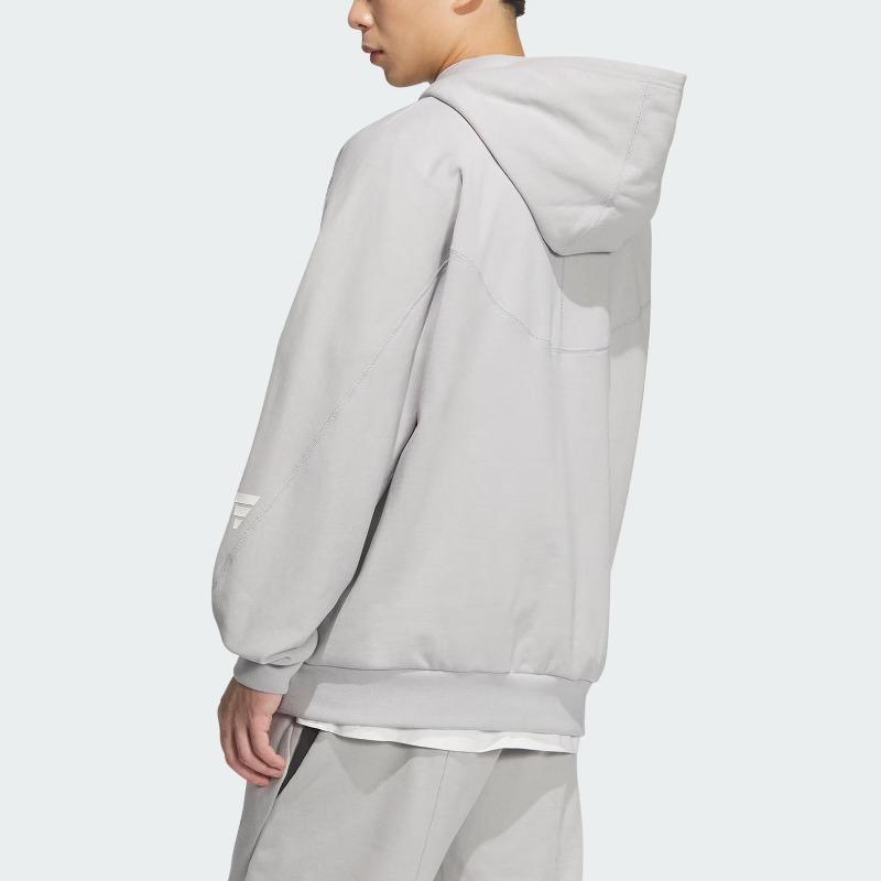 adidas Fustl P Gfx Hd Повседневная свободная толстовка с длинным рукавом Мужские толстовки с капюшоном Светло-серый KA2459