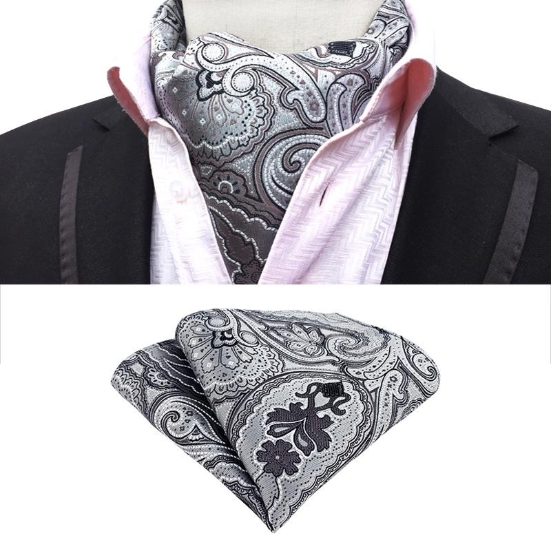 Men's Polyester Retro Tie, Scarf, and Pocket Square Set