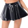 Женская латексная юбка для танцевального сценического костюма, женские мини-юбки клеш из лакированной кожи мокрого вида KTY