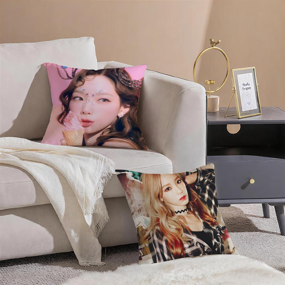 singer powerful TTaeyeon Cushion Cover Throw Pillow Cover Hidden Button Durable Polyester Chair Cushion