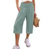Women's Casual Loose Wide Leg Seven-tenths Pants for Summer Fashion Comfortable Breathable High Waist