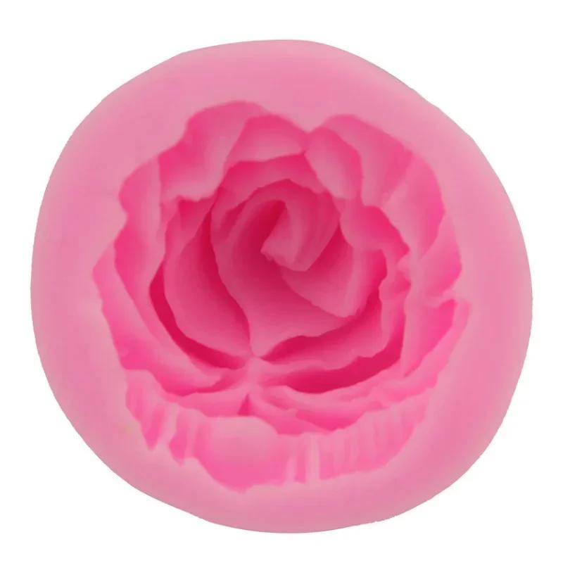 Bloom Rose Silicone Cake Mold 3D Flower Fondant Mold Cupcake Jelly Candy Chocolate Decoration Baking Tool Moulds Molds Silicone