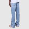 Men's Vintage Jeans Casual Straight Mid Waist Denim Pants Distressed Washed Trousers with Pockets for Streetwear Travel