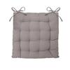 Coussin De Chaise - Noname - 38 X 38 Cm - Coton - Gris - Matelassé Avec Ficelles