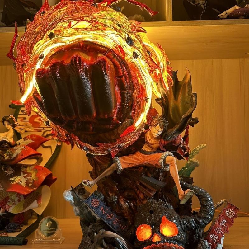 Фигурка One Piece, очень большая статуя Ешуо Луффи, четырехскоростная модель Короля Обезьян Луффи, анимационный периферийный персонаж, кукла, подарок