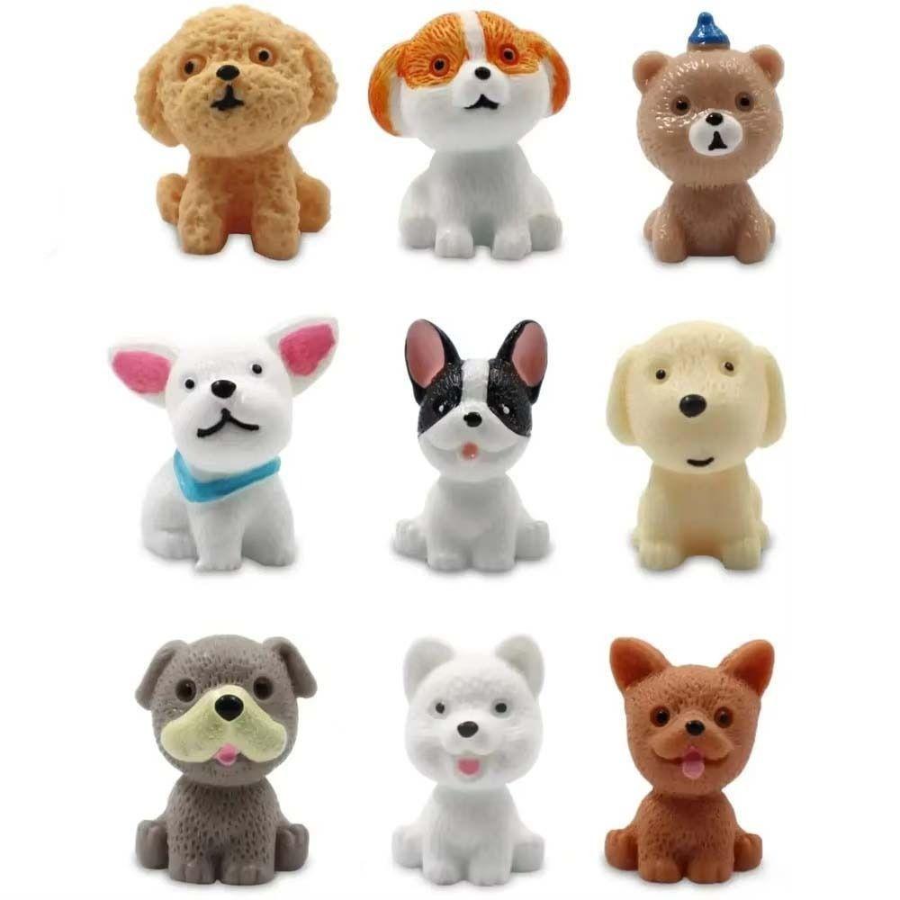 Realistic Mini Resin Dogs Cute Animals Dog Ornaments Puppy Miniature Figurines Micro Landscape