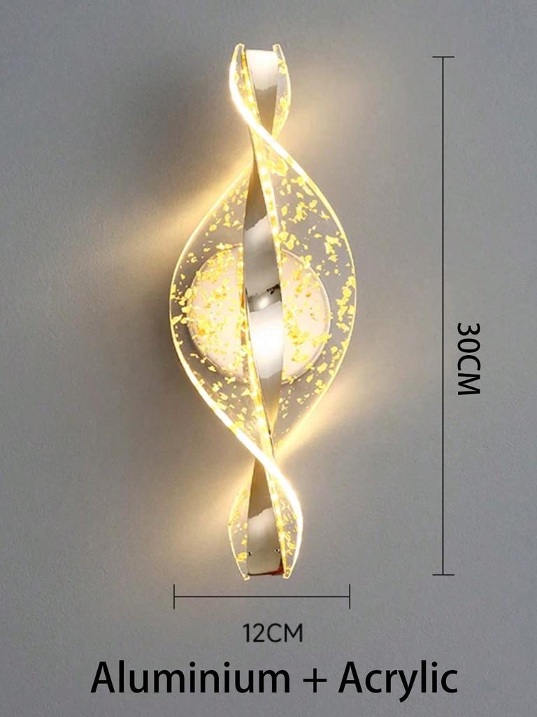 Luxury LED Modern Acrylic Gold/Black Wall Sconce,Hallways,Bedroom Night light,Outdoor Interior Lighting Wall Lamp Home Decor