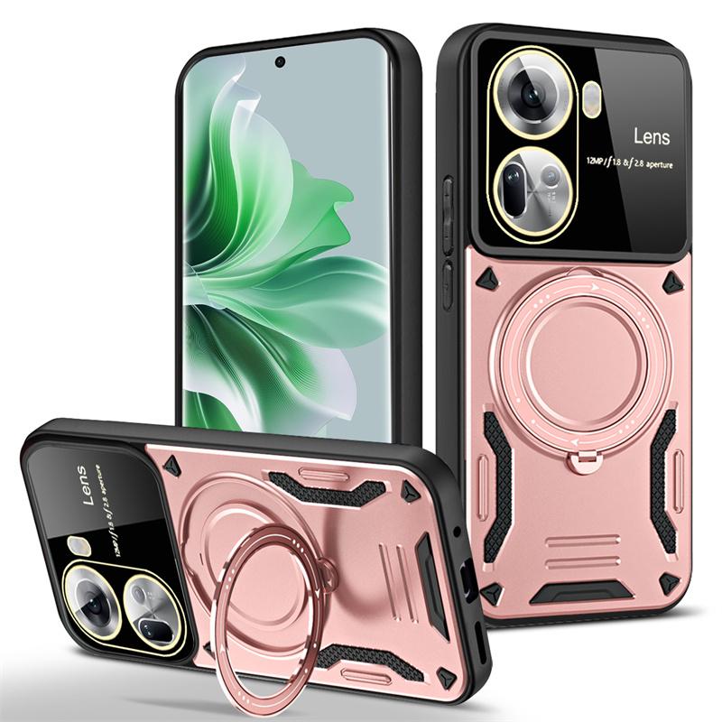 Для Oppo Reno 11 5g чехол CPH2599 противоударный подставка магнит кольцо бронированный телефон чехлы для Oppo Reno11 5G глобальный 6.7" задняя крышка