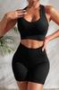 Women's Fashion New Lingerie Sets Women's Black Shorts High Waist Cross Back Detailed Lingerie Set