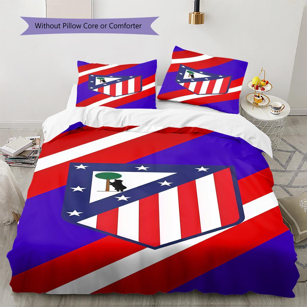 Atleti Bedding Quilt Set Quilt Cover Pillowcase Home Decoration Birthday Gift (1 * duvet cover + 2 * pillowcase, without core)