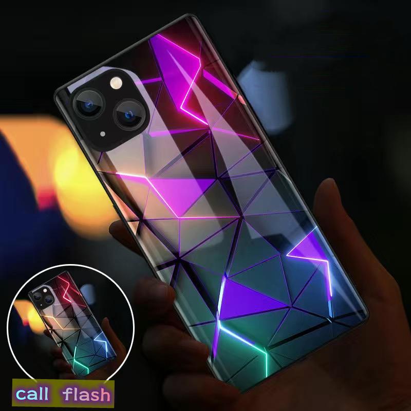 Роскошный светодиодный чехол-вспышка «Приходящий контур» для Realme GT Master Neo 2 Neo5 5 GT2 7 8 9 10 Pro Умные чехлы с управлением