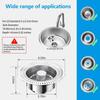 Bouncing 3 in 1 Kitchen Sink Drain Strainer Kitchen Sink Stopper  for US Standard 3-1/2" Drain