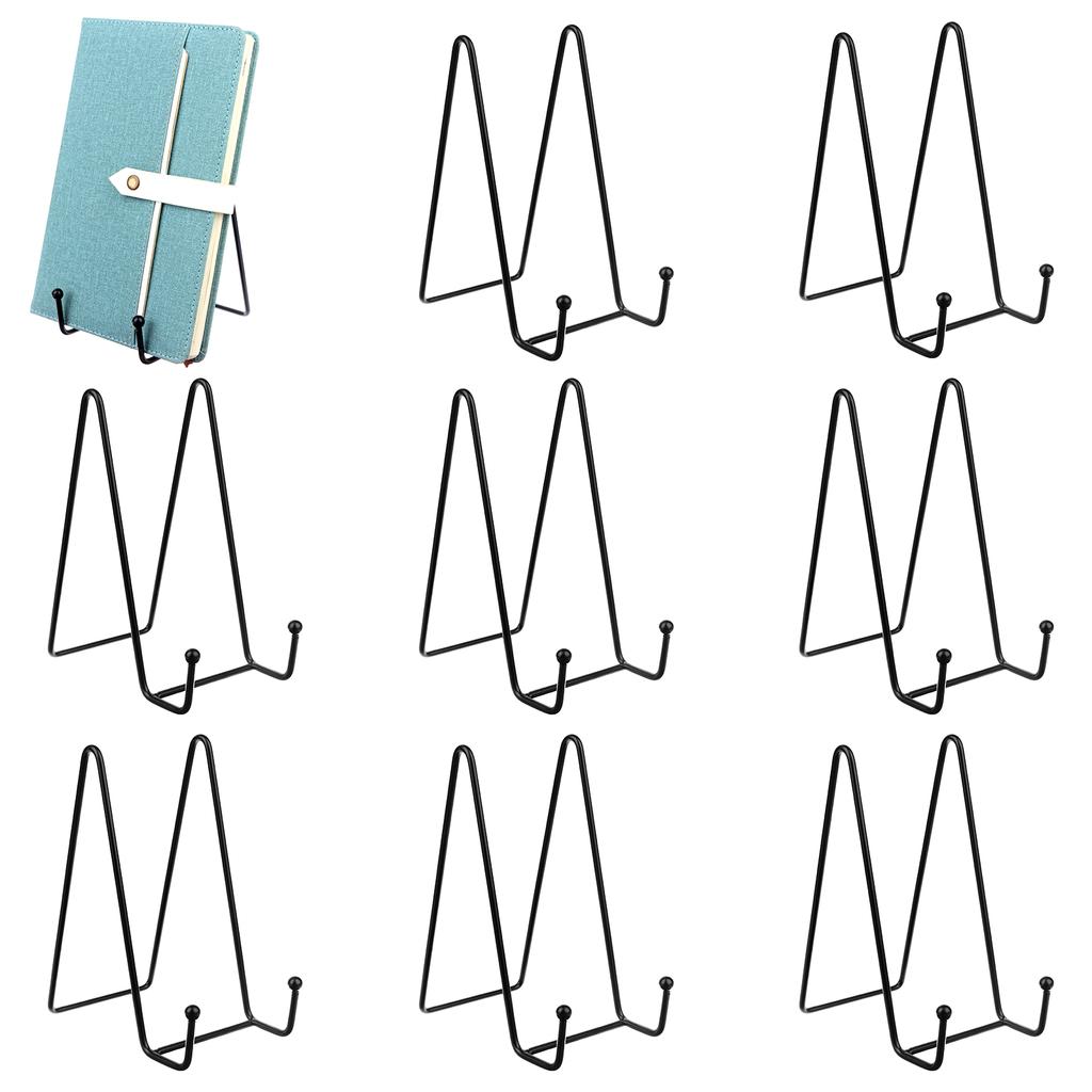 8 Pack 6 Inch Plate Stands For Display Iron Plate Holders Easel Display Stand Metal Wire Frame Holder For Decorative Plate Dish,