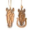 Деревянное подвесное украшение в виде головы лошади, фермерский дом, рустик, лошадь, подкова, подвеска-украшение для елки