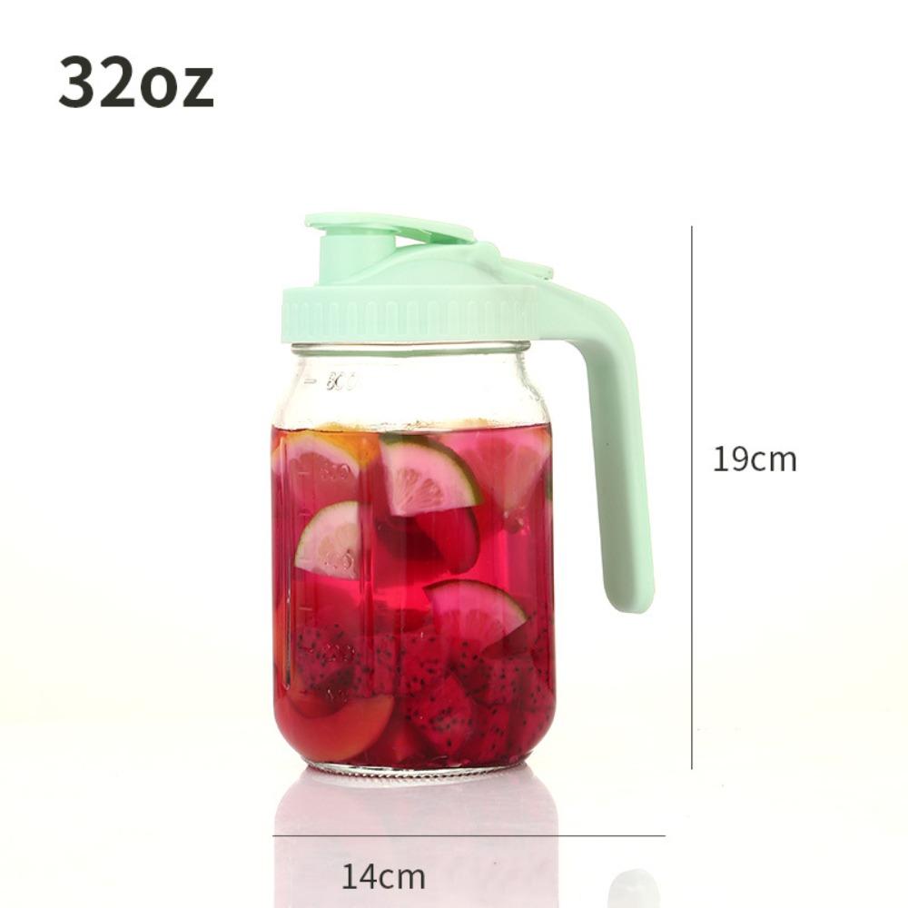 Large Capacity Wide Mouth Mason Jar Car Mounted Glasses Tumbler Glass Tea Cup  for Cold Brew