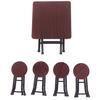 1:12 Dollhouse Mini Furniture Folding Table And Chair Set With 4 Stool Models