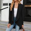 Женские осенние и зимние топы, женские однотонные свободные кардиганы с длинными рукавами, женские вязаные куртки