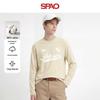 Мужская хлопковая футболка SPAO в американском стиле с длинным рукавом