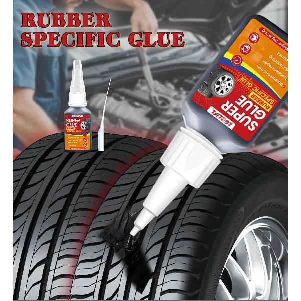 Super glue, tire glue, black strong bonding, 20ml, three-second initial solid quick repair suitable for plastic and rubber.
