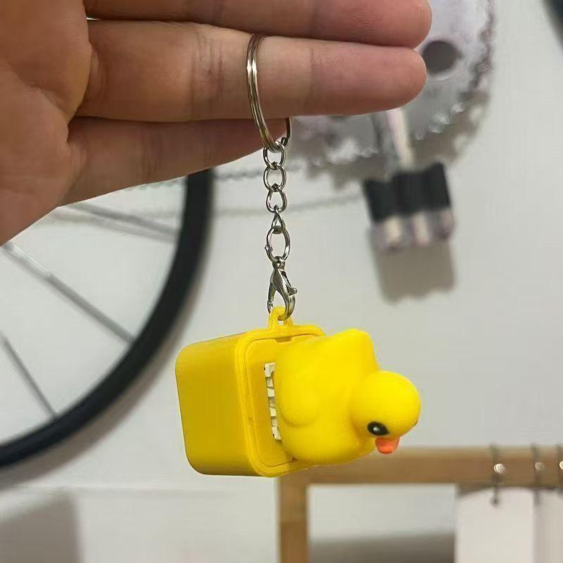 Забавный квакающий лягушонок-утка брелок перезаряжаемая клавиатура непоседа кликер звук брелок со светодиодной подсветкой для снятия стресса