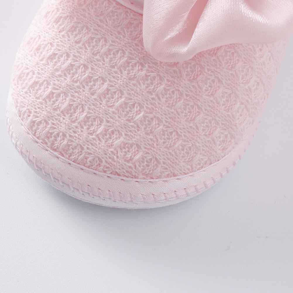 Обувь для новорожденных, обувь для крещения девочек с бантом, обувь для малышей, милая детская мягкая обувь для детей 0-12 месяцев