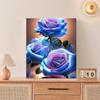 RUOPOTY Картина по номерам своими руками с рамкой, акриловая краска на холсте, картина по номерам для взрослых, стартовые наборы, 40x50 см, синяя роза