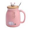 1Pc Lovely Cat Ceramic Cup with Spoon and Lid Coffee Water Milk Mug for Drinkware Gift