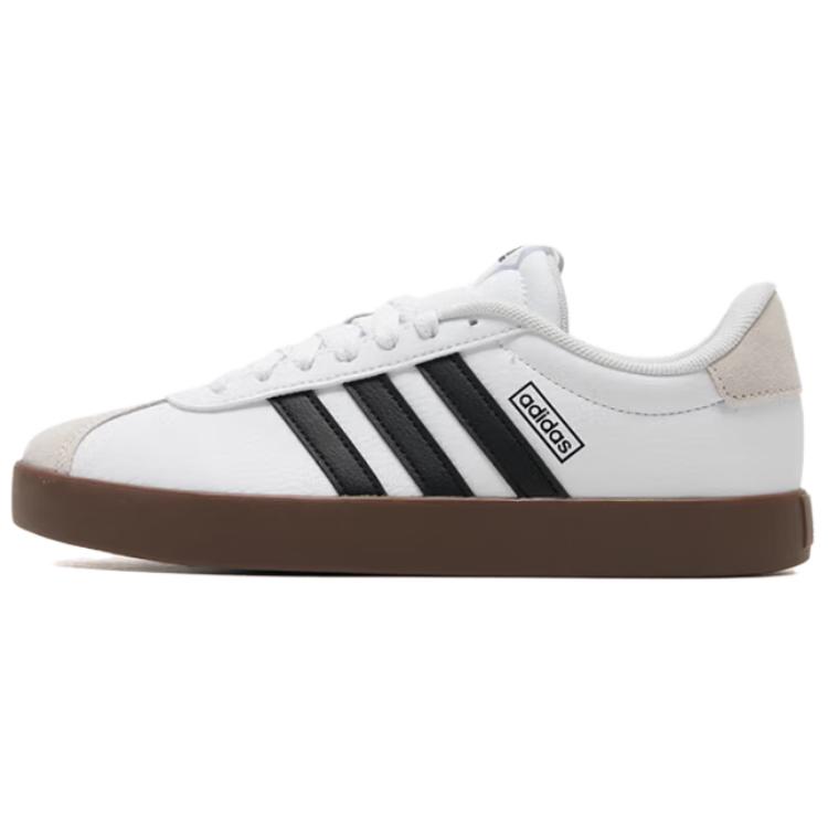 adidas VL COURT 3.0 Низкие кеды для скейтбординга, устойчивые к скольжению и истиранию, женские, белые KJ4000