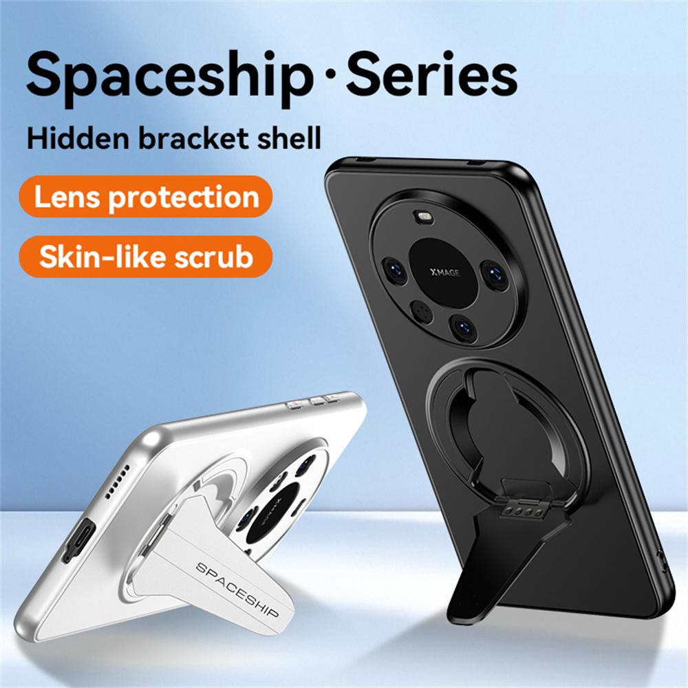 For Huawei Mate 60 Pro/Mate 60 Pro+ Magnetic Case Hidden Kickstand Skin-Feel Matte PC TPU Phone Back Cover