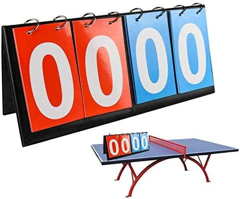 Scoreboard - Leather Score Keeper, Digital Flip Scoreboard, Multi-sport Game Scoreboard