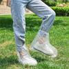 Disposable Waterproof Shoe Covers with Elastic Ankles Overshoes Snowproof Sandproof Anti-Slip Rain Boots Covers