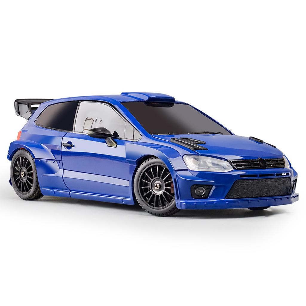 Машинка на радиоуправлении, игрушечная машинка 1/28 2,4 ГГц, полноприводная, со светодиодными фарами, 3 батарейки, шины для дрифта, электрическая