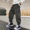 Spring and Autumn Kids Boys Cargo Pants Trousers with Pockets Leggings Print Sweatpant Pants Kids Boys Casual Bottom