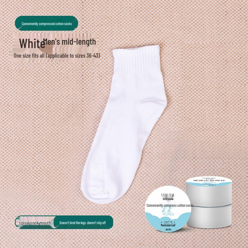 Unisex Summer Low-Cut Compression Socks: Breathable, Anti-Slip, Disposable (6 Pairs, White)