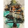 Abstract Diamond Painting 5d Diy Architecture Diamond Embroidery Scenery Cross Stitch Full Round Drill Home Decor Gift