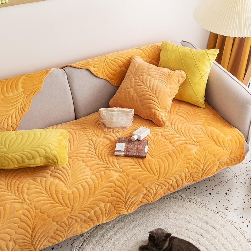 Подушка для дивана из фланели, простая подушка для сиденья, осенне-зимний плюшевый чехол для лица, тканевый чехол для дивана, подушка