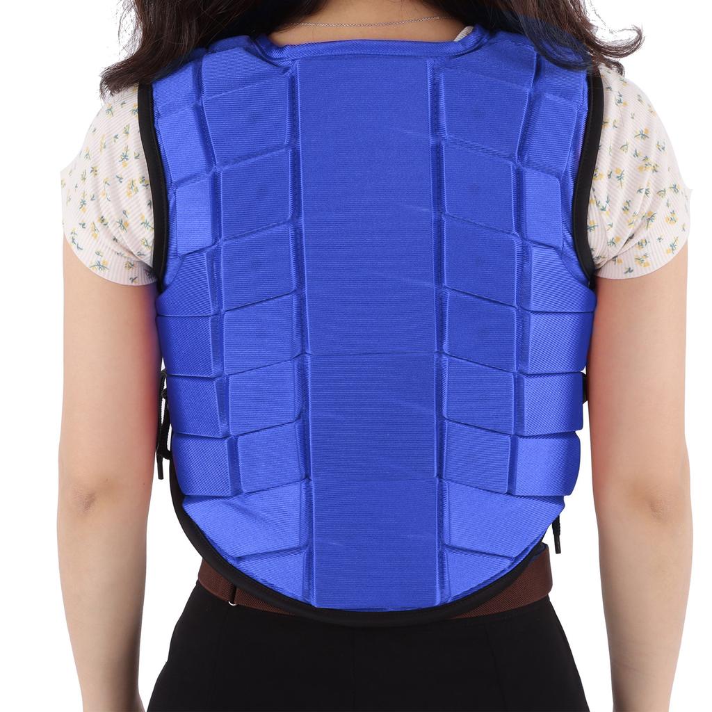 Kids Equestrian Vest Foam Padded Horse Riding Protective Gr Body Protector Blue